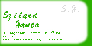 szilard hanto business card